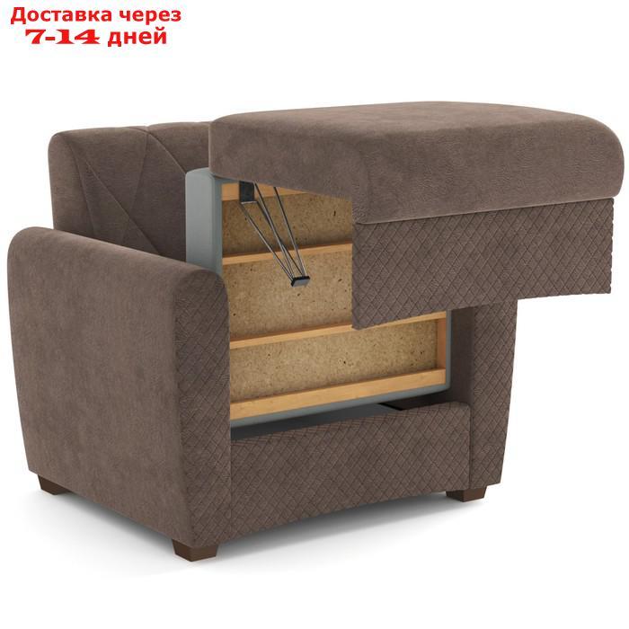 Кресло-кровать "Эдвин", велюр, цвет прага браун - фото 2 - id-p227064747