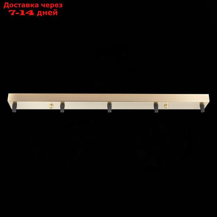 Потолочное крепление на 5 ламп прямоугольное, размер 60x6 см, цвет бронза - фото 2 - id-p227062865
