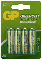 Батарейка солевая GP Greencell AA, R6, 1.5V, 4 шт.