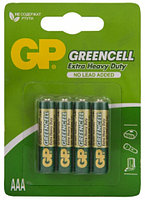 Батарейка солевая GP Greencell AAA, R03, 1.5V, 4 шт.