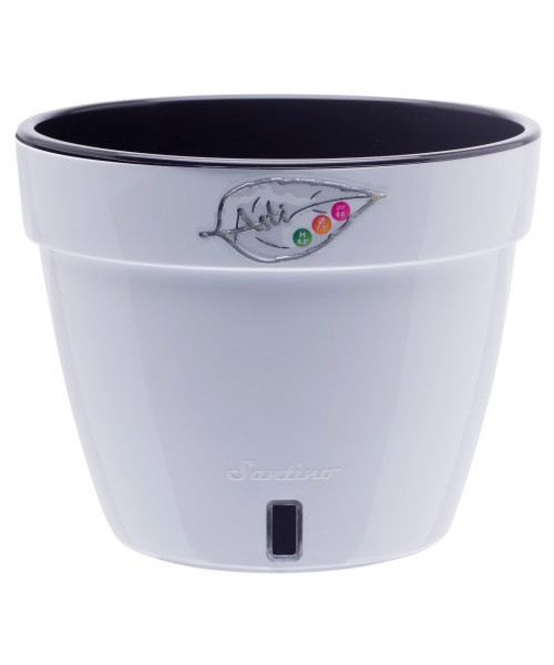 Вазон Асти 4,0л белый-черный