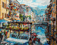 Картина по номерам БЕЛОСНЕЖКА Франция. Плотина на реке Тиу / 462-ART