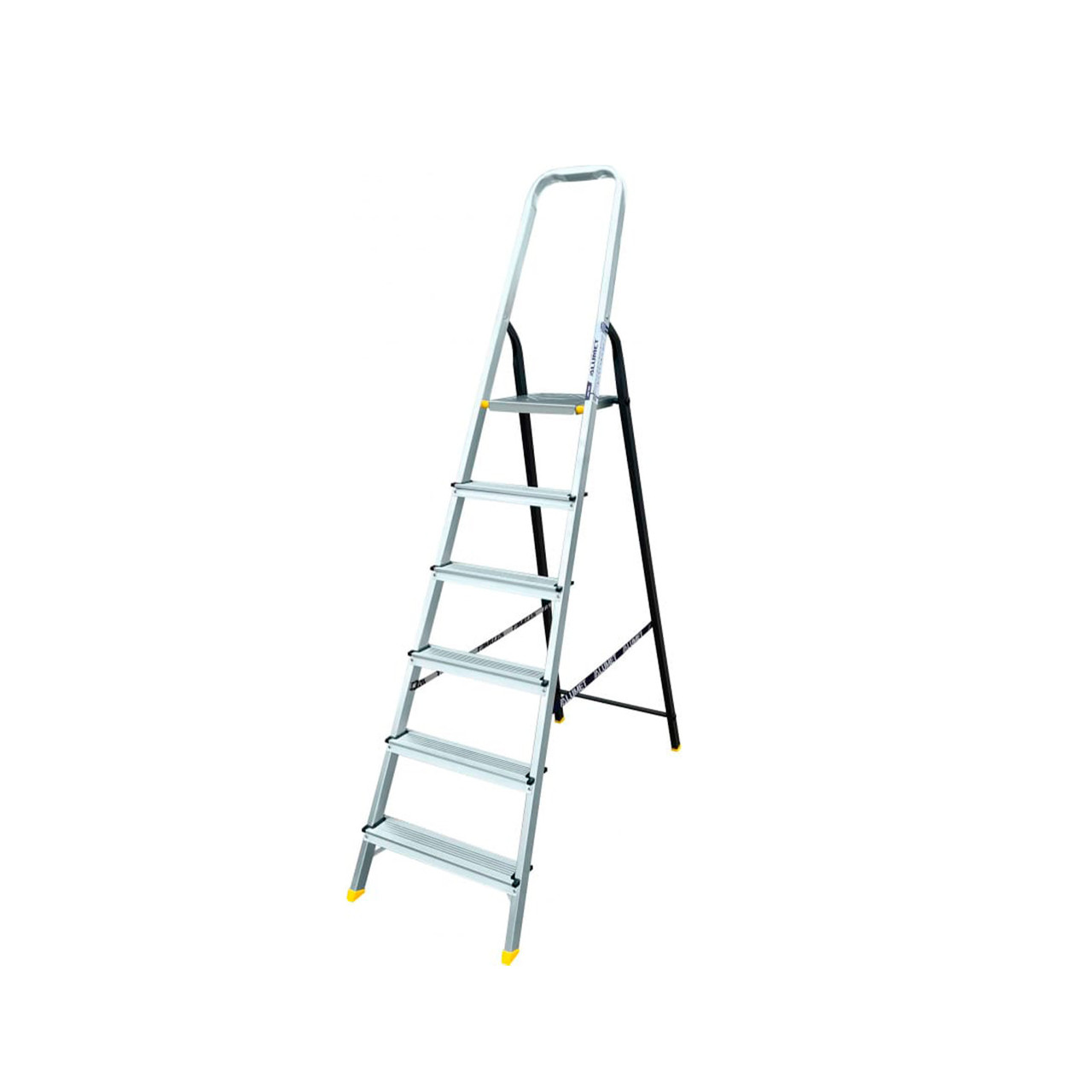 Лестница-стремянка Алюмет AMS7806 (40*20, усиленная, 6-и ступ., алюминий/сталь)