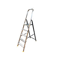 Лестница-стремянка Алюмет AMS7805 (40*20, усиленная, 5-и ступ., алюминий/сталь)