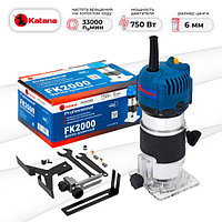 Фрезер кромочный KATANA FK2000 (750 Вт, 33000 об/м, ход фрезы 22 мм, цанга 6/8мм. алюм. корпус)