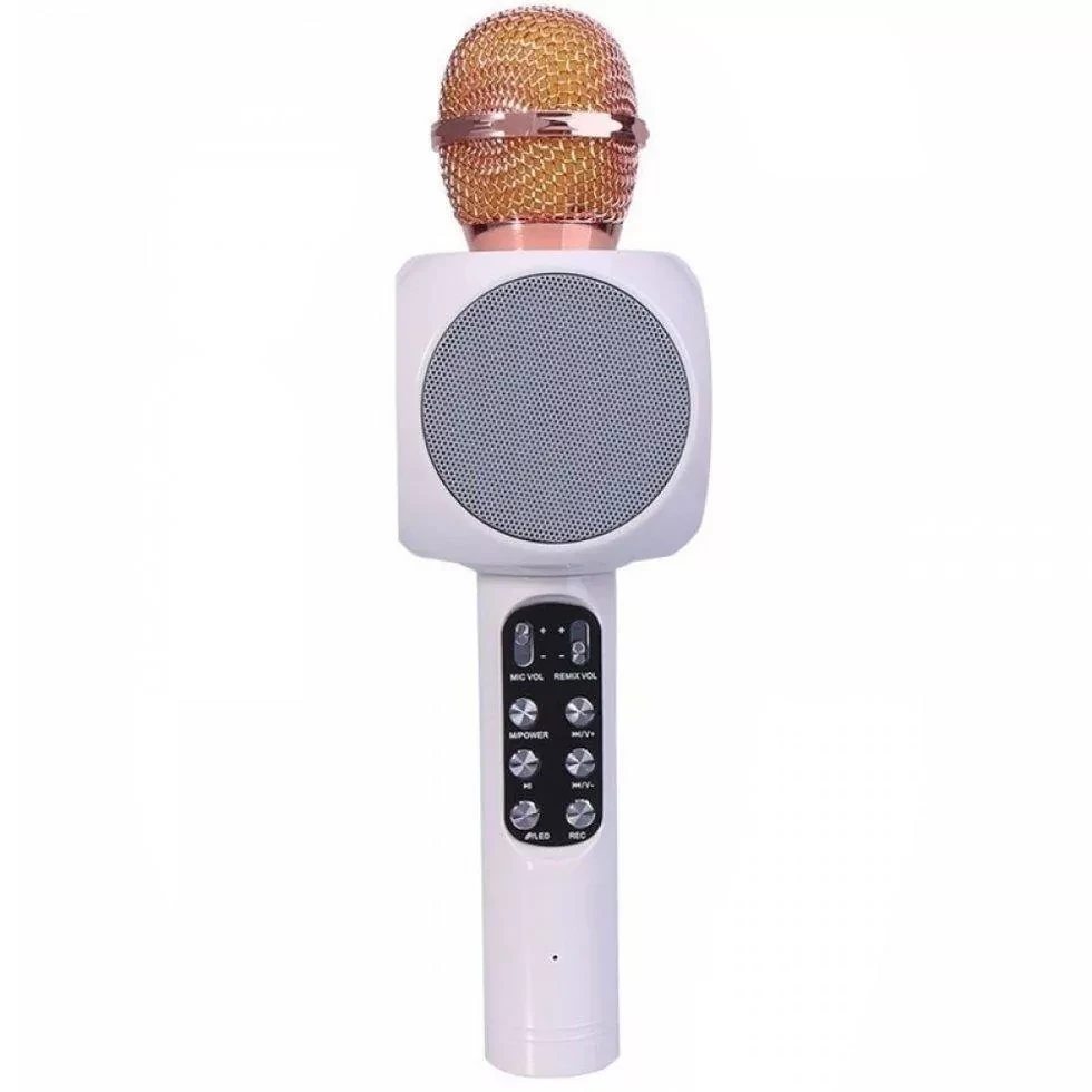 Беспроводной караоке-микрофон с колонкой WSTER WS-1816 White (1) - фото 1 - id-p143514668