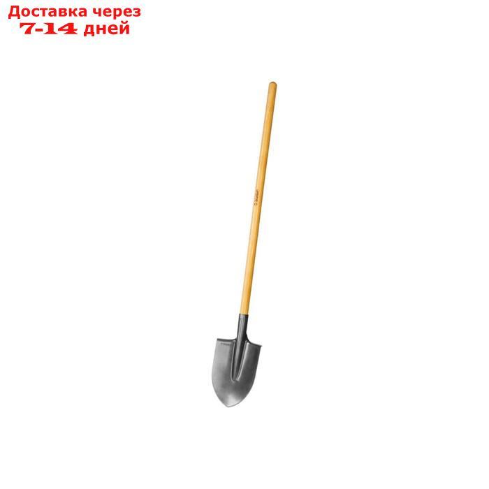 Лопата штыковая, острая, L = 144 см, деревянный черенок, "ЗУБР" - фото 1 - id-p227031058