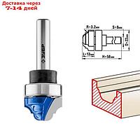 Фреза пазовая ЗУБР 28747-22, фасонная, с верхним подшипником, R = 3.2 мм, 22 x 13 мм