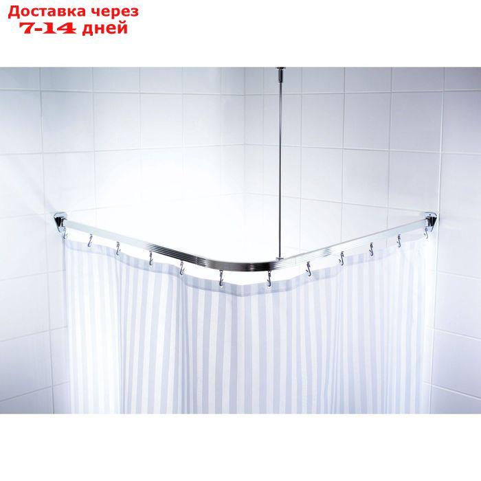 Карниз для ванной (современный дизайн) 90х90 см, цвет хром - фото 2 - id-p227053010
