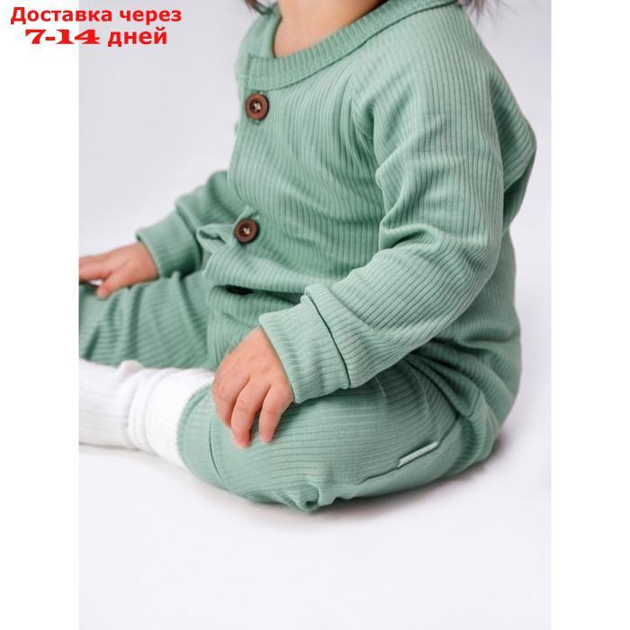 Комбинезон на пуговицах детский Fashion, рост 68 см, цвет зеленый - фото 7 - id-p227024809