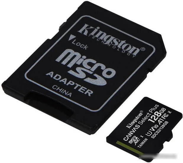Карта памяти Kingston Canvas Select Plus microSDXC 128GB (с адаптером) - фото 2 - id-p227296272
