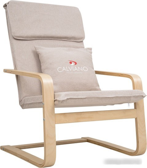 Интерьерное кресло Calviano Soft 1 (светло-бежевый) - фото 1 - id-p227294906