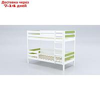 Кровать "Савушка"-01, 2-ярусная, цвет зелёный, 90х200 см