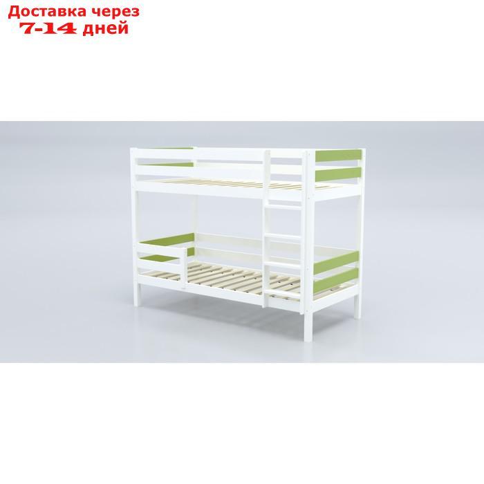 Кровать "Савушка"-01, 2-ярусная, цвет зелёный, 90х200 см - фото 1 - id-p227032426