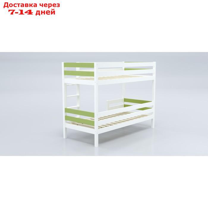 Кровать "Савушка"-01, 2-ярусная, цвет зелёный, 90х200 см - фото 2 - id-p227032426
