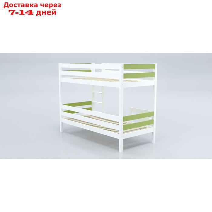 Кровать "Савушка"-01, 2-ярусная, цвет зелёный, 90х200 см - фото 3 - id-p227032426