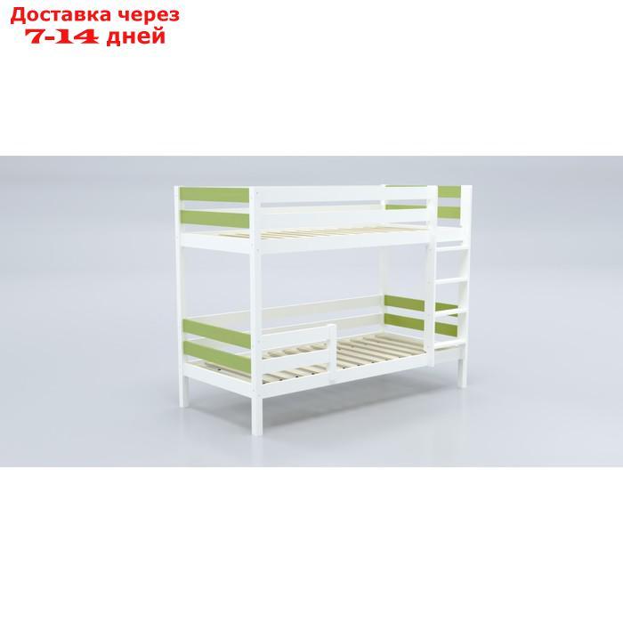 Кровать "Савушка"-01, 2-ярусная, цвет зелёный, 90х200 см - фото 4 - id-p227032426