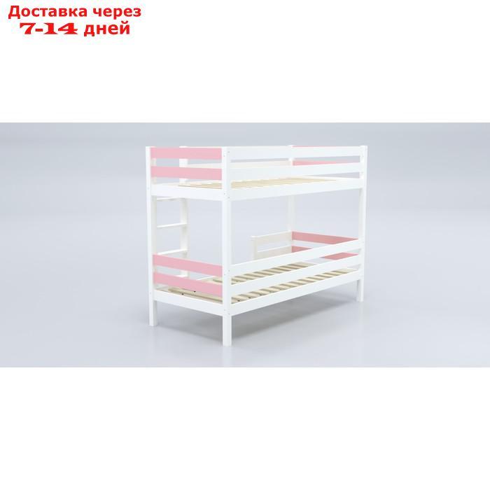 Кровать "Савушка"-01, 2-ярусная, цвет розовый, 90х200 см - фото 2 - id-p227032429