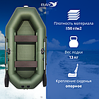 Надувная лодка Аква-мастер 260 зеленый, фото 3