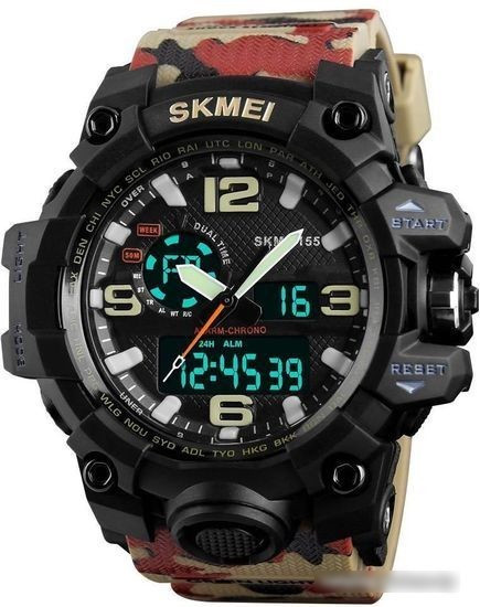 Наручные часы Skmei 1155 (красные камуфляж) - фото 2 - id-p227294967