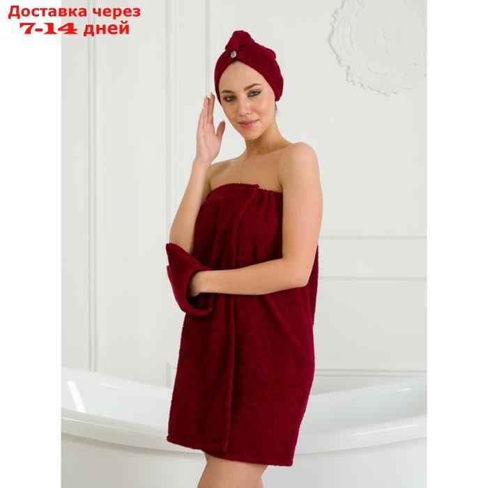 Набор для бани женский: чалма, парео, рукавица, размер S-L - фото 4 - id-p227039436