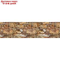 Фотосетка, 600 × 155 см, с фотопечатью, "Стена из природного кирпича"