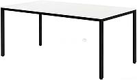 Кухонный стол Millwood Сеул Л 160x80x75 (белый/металл черный)