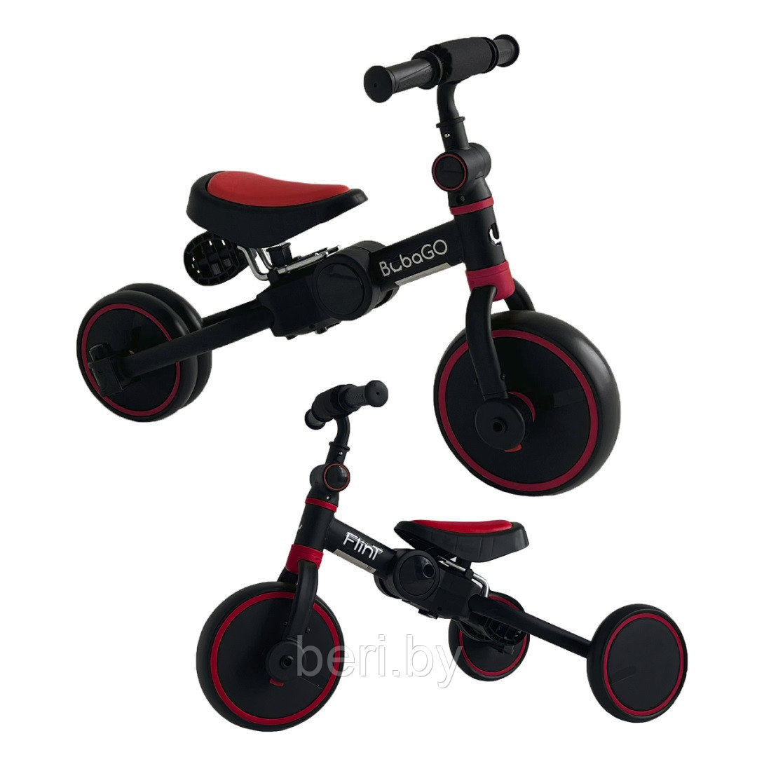Велосипед-беговел детский Bubago 4 в 1 складной, разные цвета, BG-F Черно-красный - фото 3 - id-p227296600