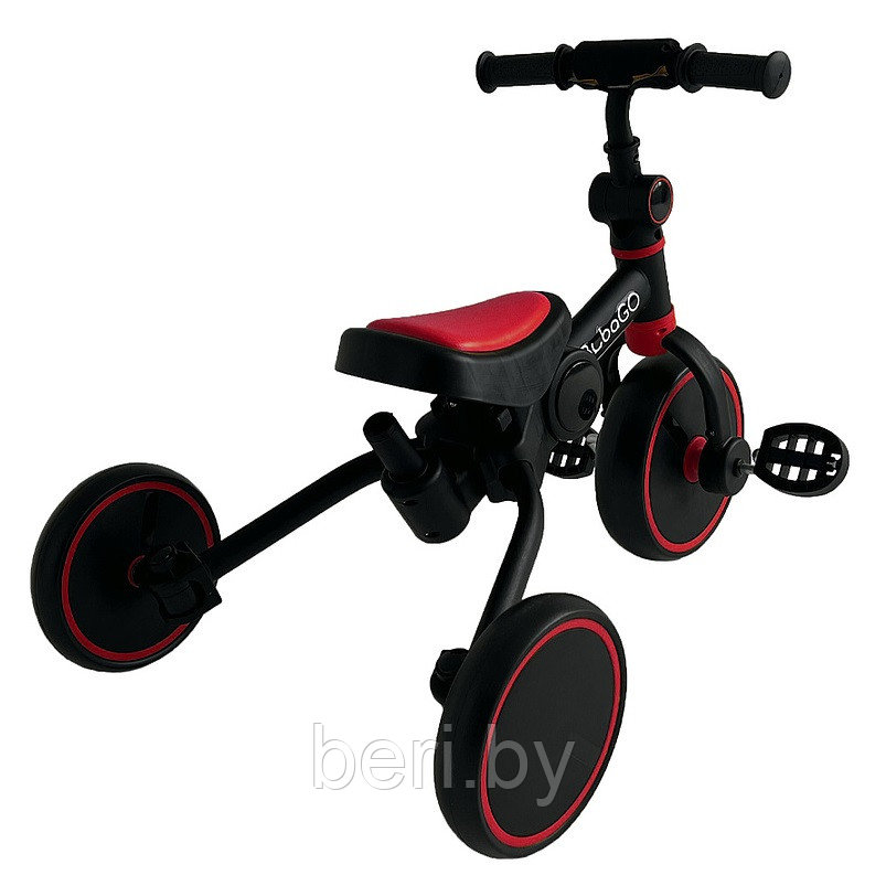 Велосипед-беговел детский Bubago 4 в 1 складной, разные цвета, BG-F Черно-красный - фото 5 - id-p227296600