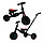 Велосипед-беговел детский с родительской ручкой 5 в 1 складной BubaGo, черно-красный, фото 2