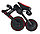 Велосипед-беговел детский с родительской ручкой 5 в 1 складной BubaGo, черно-красный, фото 5