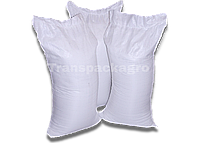 Полипропиленовые мешки белые 55*105 см, 80 гр., подвернут и прошит (для муки, крупы, зерна)