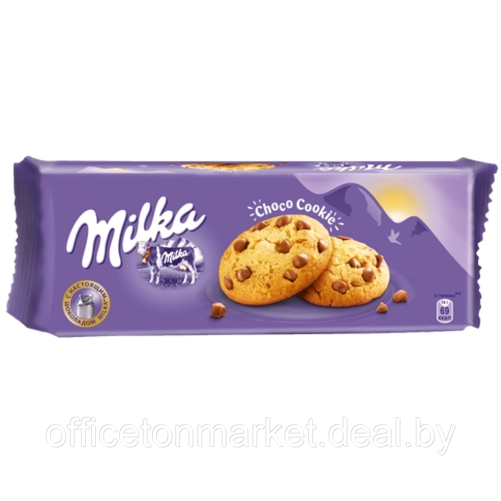 Печенье "Milka", с кусочками молочного шоколада, 168 г - фото 1 - id-p226700493