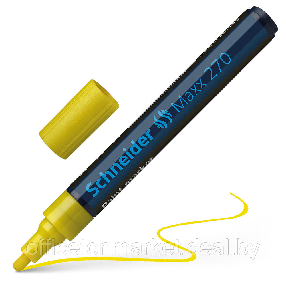 Маркер перманентный на нитрокраске "Schneider Maxx 270", желтый - фото 1 - id-p227238296