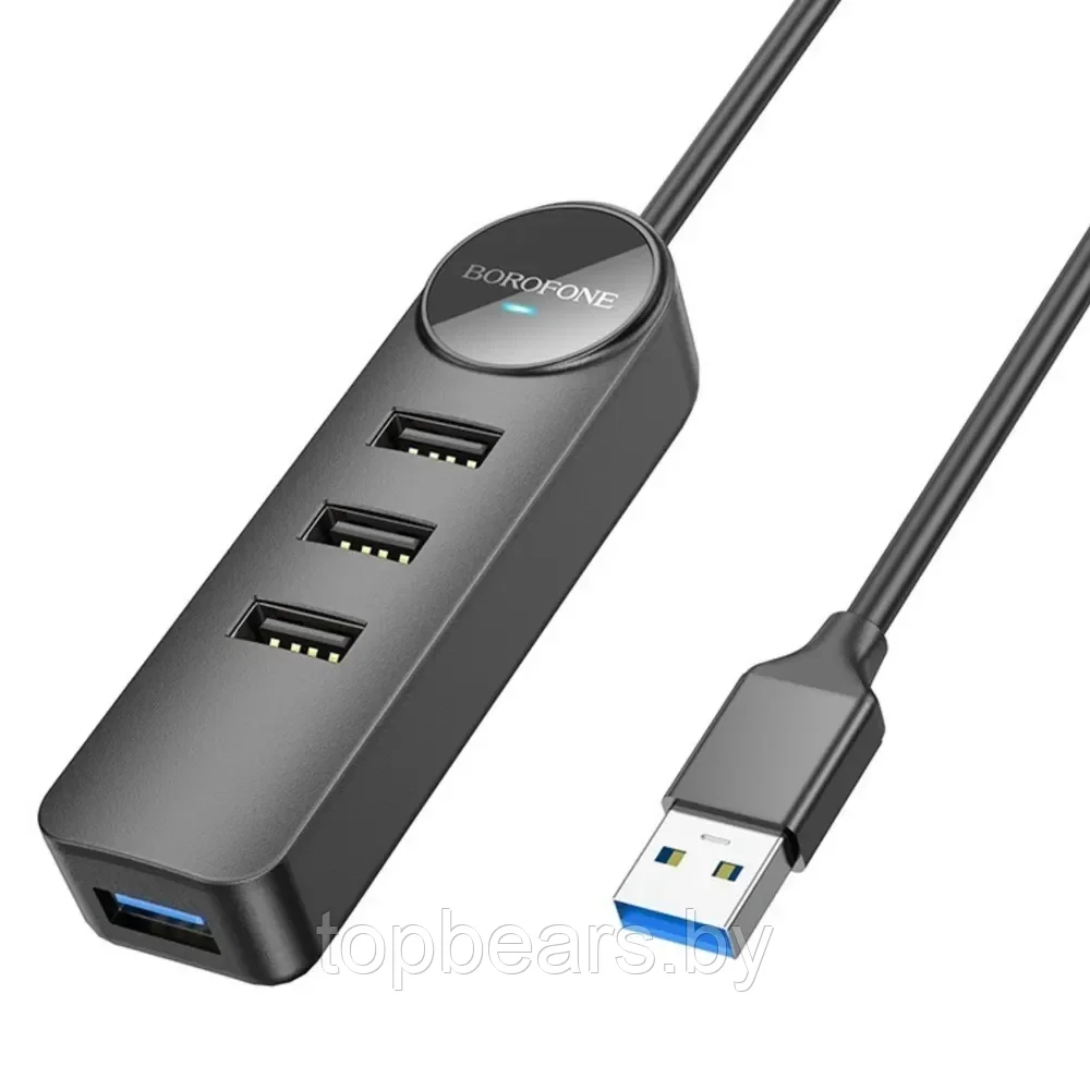 Адаптер Borofone DH5 4в1 (Type-C в USB3.0+USB2.0*3) 0.2m - фото 2 - id-p227298183