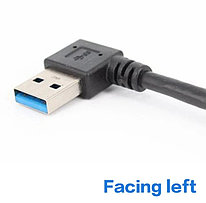 USB удлинитель 3.0 0.2м, угловой (г-образный), направленный влево