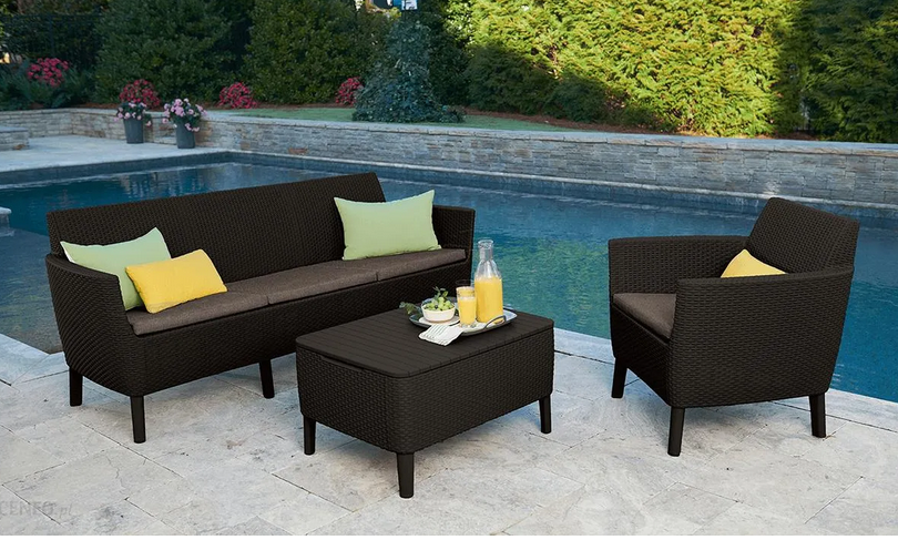 Комплект террасной мебели Salemo 3 диван, два кресла и столик, коричневый - фото 3 - id-p226751592