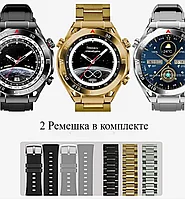Умные часы Smart Watch W&O X5 Pro Max, Смарт часы для мужчин 2024, iOS, Android, Bluetooth звонки, 2 Ремешка