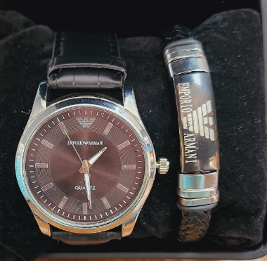 Мужской подарочный набор часы и браслет - фото 2 - id-p115424155