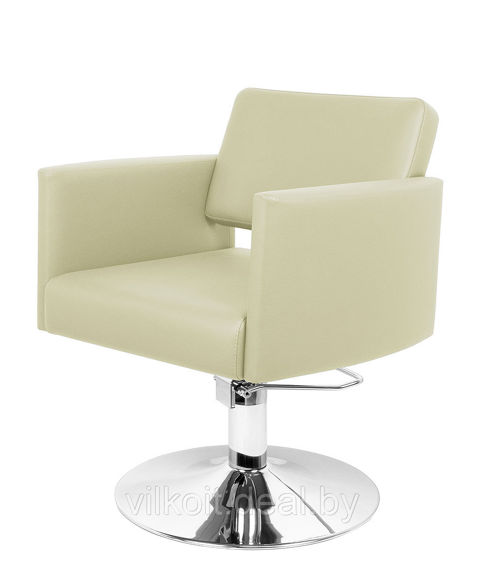 Кресло клиента Больсена парикмахерское на диске, молочное. На заказ - фото 1 - id-p227298910