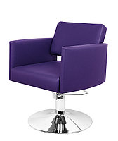 Кресло парикмахерское Больсена для клиента на диске, фиолетовое. На заказ