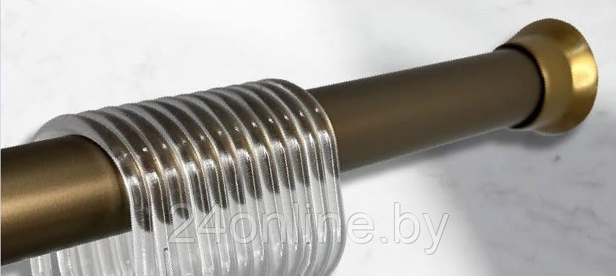 Карниз для ванны телескопический Comfort Alumin Group 70-120 см бронзовый - фото 1 - id-p227299391