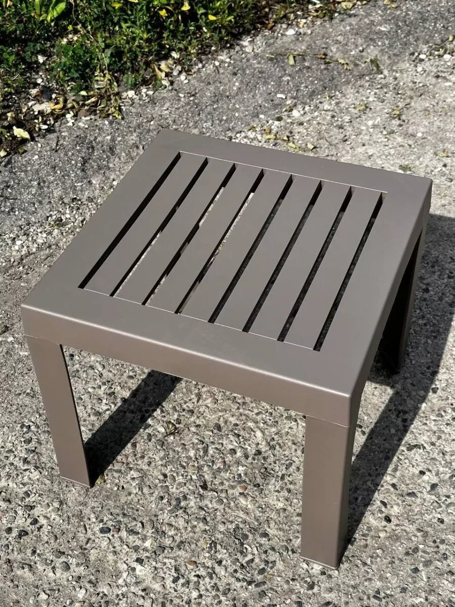 Столик для шезлонга пластиковый Aqua серо-коричневый - фото 3 - id-p227299333