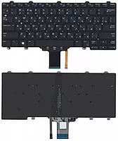 Клавиатура для ноутбука Dell Latitude E7250, E7270, черная без рамки