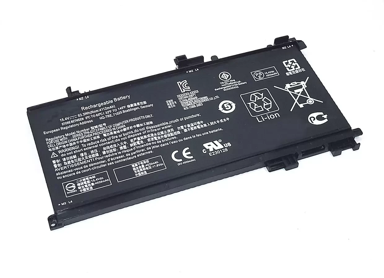 Аккумулятор (батарея) для ноутбука HP Pavilion 15-bс Omen 15-ax (TE04XL) 15.4В, 4110мАч, 63.3Wh - фото 1 - id-p227300687