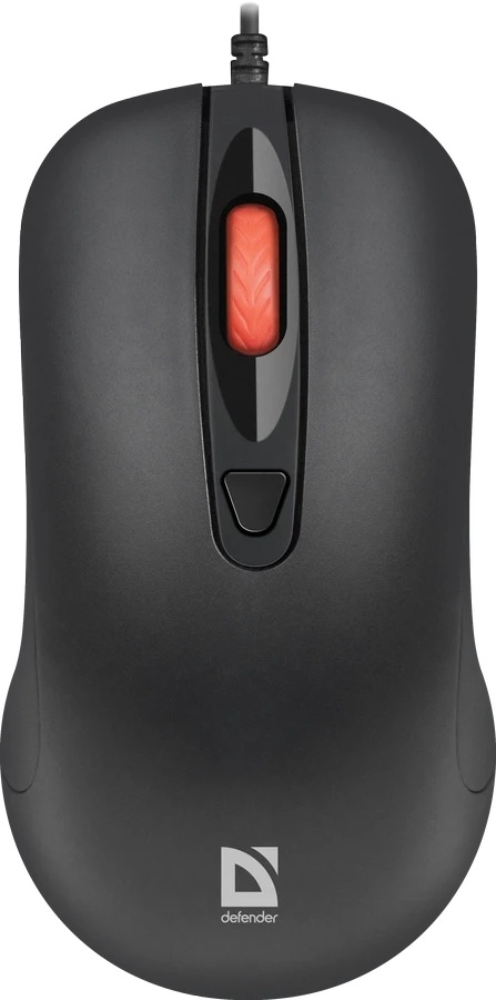 Мышь проводная оптическая Defender Omega MB-522, 500-1600dpi, черный 556864