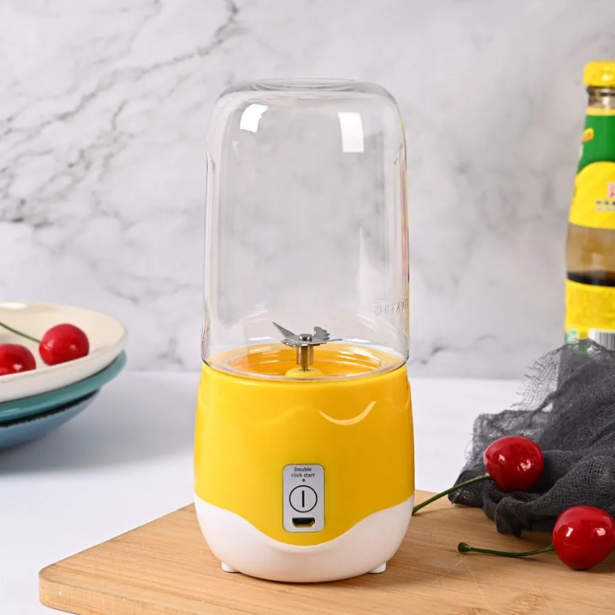 Портативный мини блендер для смузи и коктейлей Portable Juice Blender DM-888 ( емкость 400 ml) Желтый - фото 7 - id-p205234522