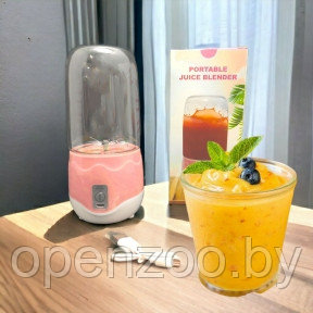 Портативный мини блендер для смузи и коктейлей Portable Juice Blender DM-888 ( емкость 400 ml) Розовый - фото 1 - id-p207593520