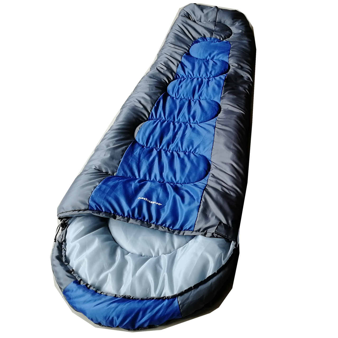 Спальный мешок ACAMPER BERGEN 300г/м2 Серо-голубой - фото 5 - id-p227300902