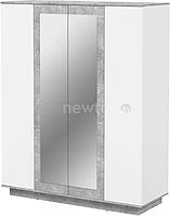 Шкаф распашной Интерлиния Quartz QZ-ШК3 (белый платинум/бетон)